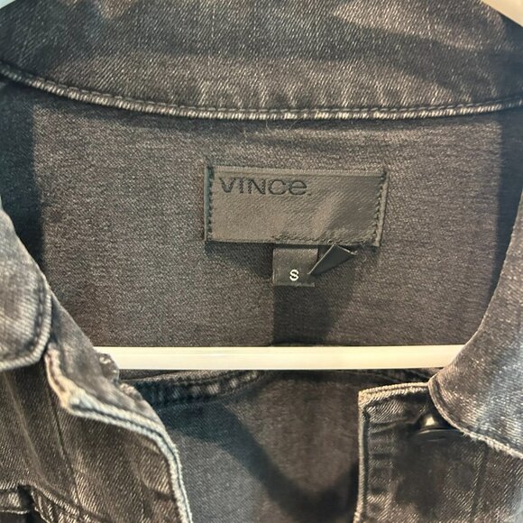 VINCE OMBRE JEAN JACKET, Size Small - Picture 4 of 7
